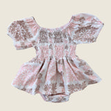 Pink Sands Heirloom Sleeved Melody Romper