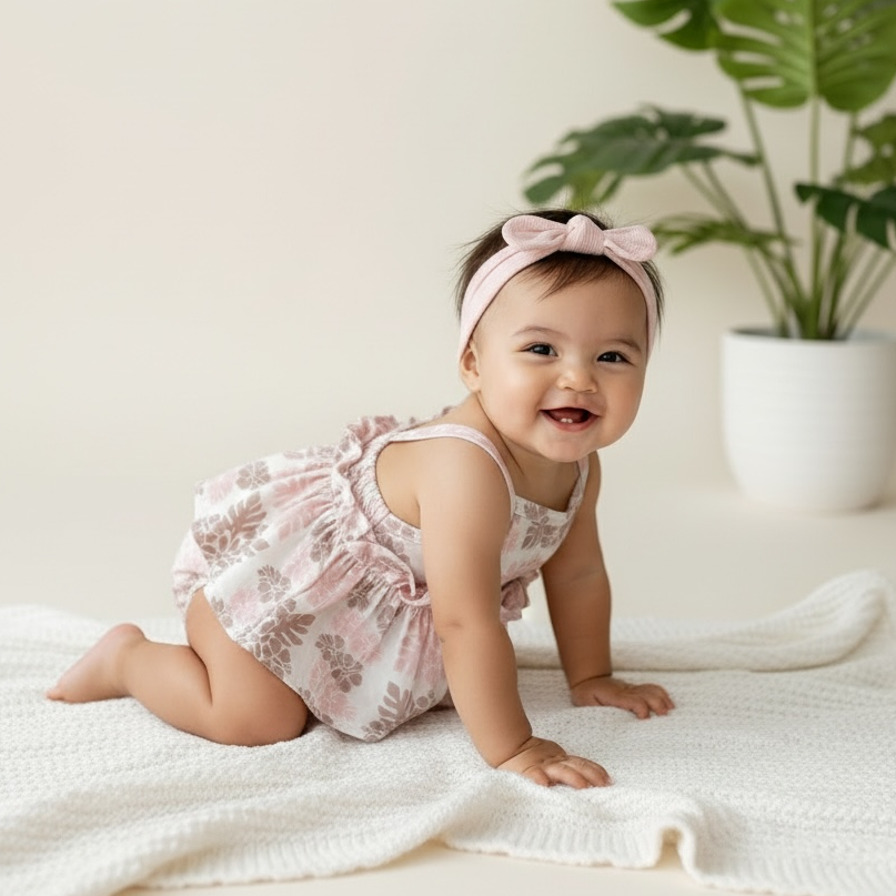 Pink sands | Heirloom Thin strap Onesie