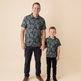 Midnight Palm Men's collared Shirt