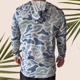 Adult Green Camo Mahi Mahi Dri Fit Hooded Long Sleeve Tee - Sweet Sweet Honey Hawaii