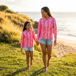 Adult Pink Mauna Lani Dri Fit Hooded Long Sleeve Tee - Sweet Sweet Honey Hawaii