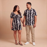 Black Mauna lani Mens's collared Shirt - Sweet Sweet Honey Hawaii