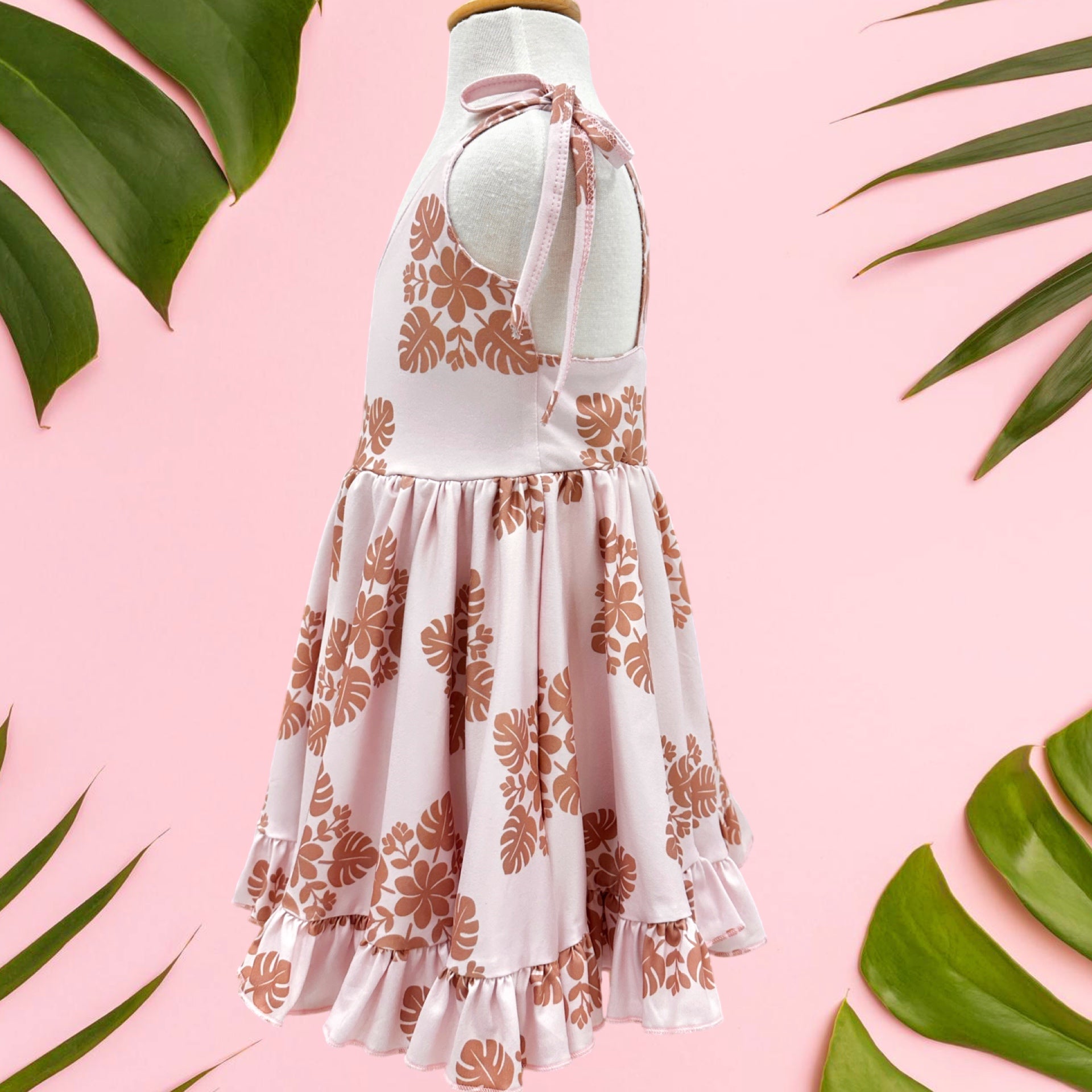 Blush | Heirloom Shoulder Tie Dress - Sweet Sweet Honey Hawaii