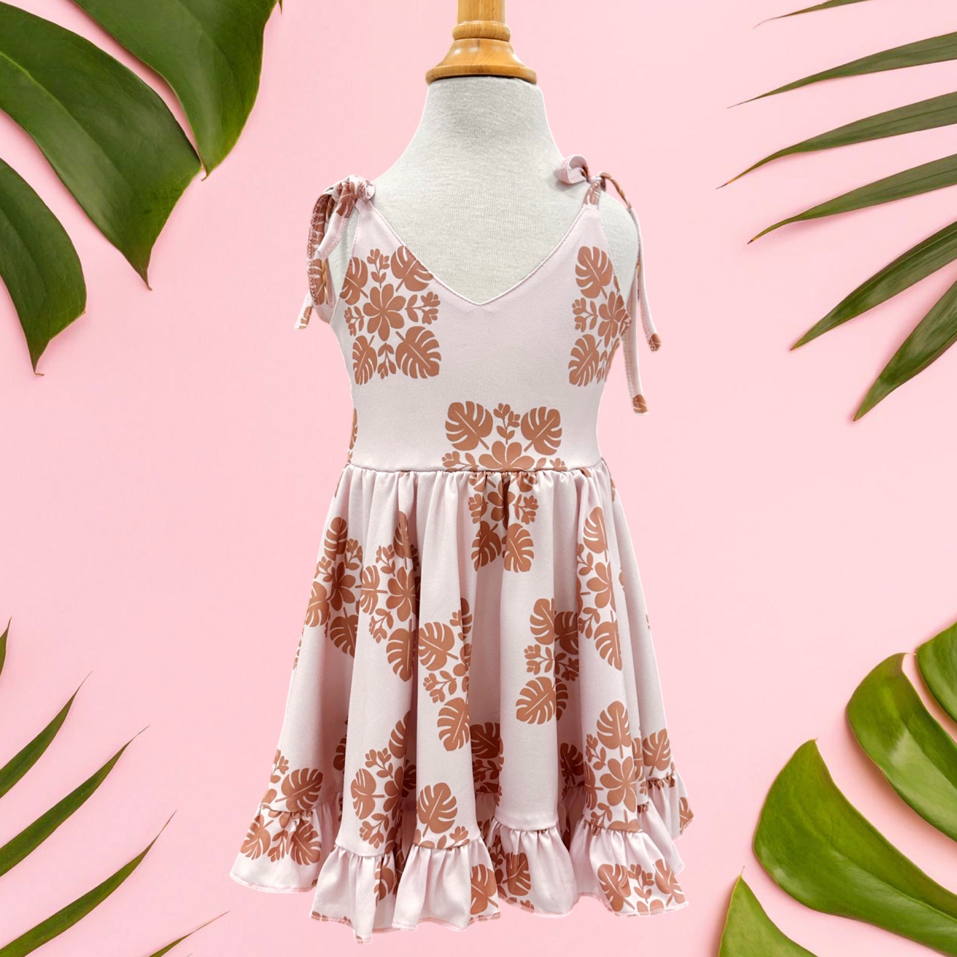 Blush | Heirloom Shoulder Tie Dress - Sweet Sweet Honey Hawaii
