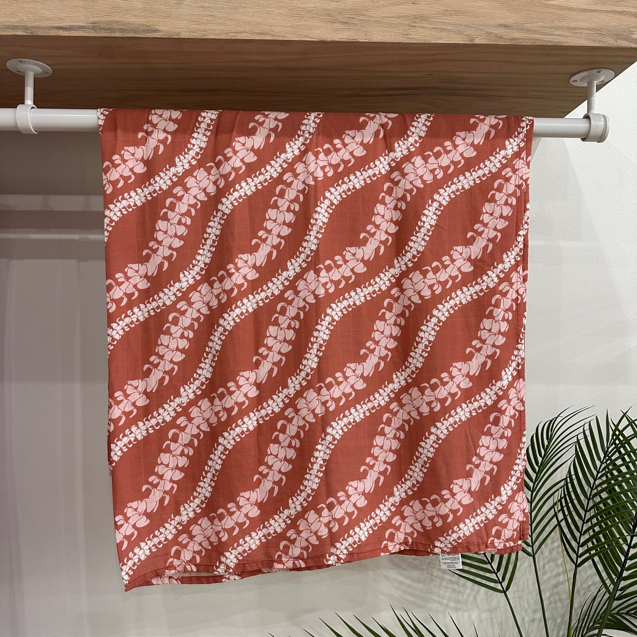 Brick Puakenikeni Lei Swaddle Blanket - Sweet Sweet Honey Hawaii