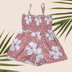 Cheetah Hibiscus Kaia romper - Sweet Sweet Honey Hawaii