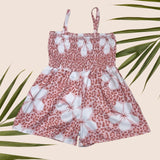 Cheetah Hibiscus Kaia romper - Sweet Sweet Honey Hawaii