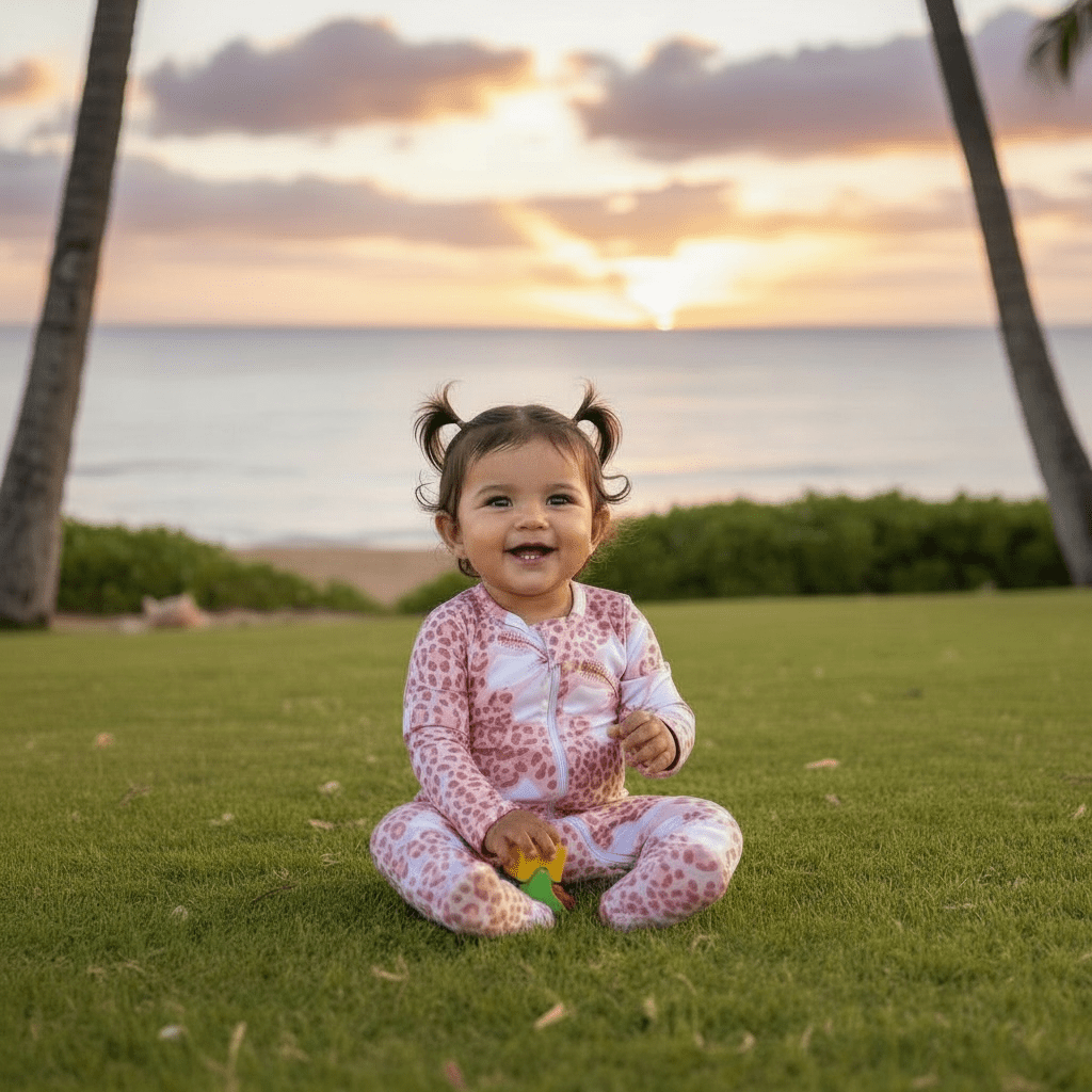 Cheetah Hibiscus Pajama - Sweet Sweet Honey Hawaii