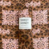 Cheetah Hibiscus Swaddle Blanket - Sweet Sweet Honey Hawaii