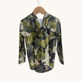 Island Camo Stag Dri Fit hooded Long sleeve - Sweet Sweet Honey Hawaii