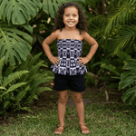Kid's Ho'opili Black Ka'a Tube Top - Sweet Sweet Honey Hawaii