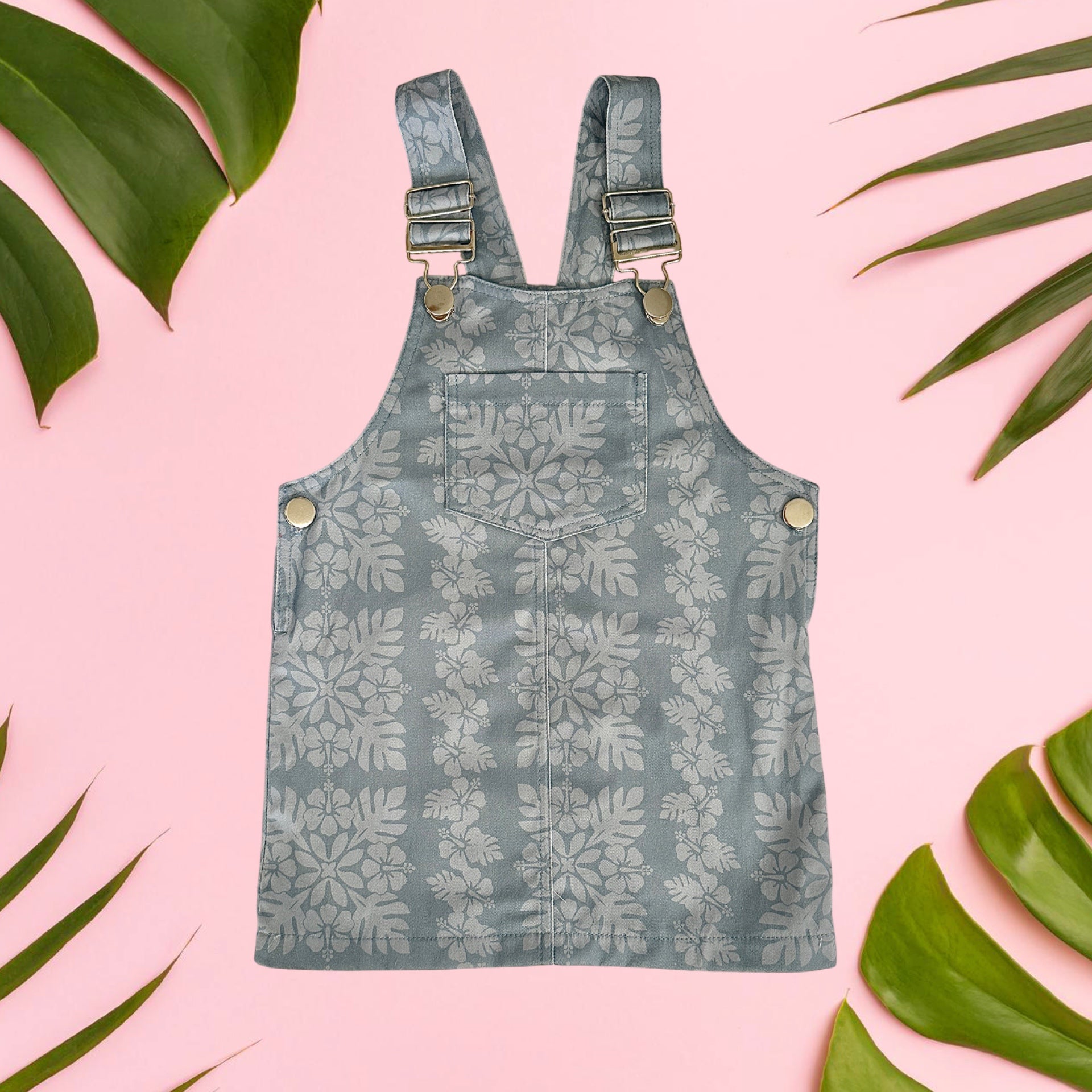 Light Blue Denim Quilt Dress - Sweet Sweet Honey Hawaii