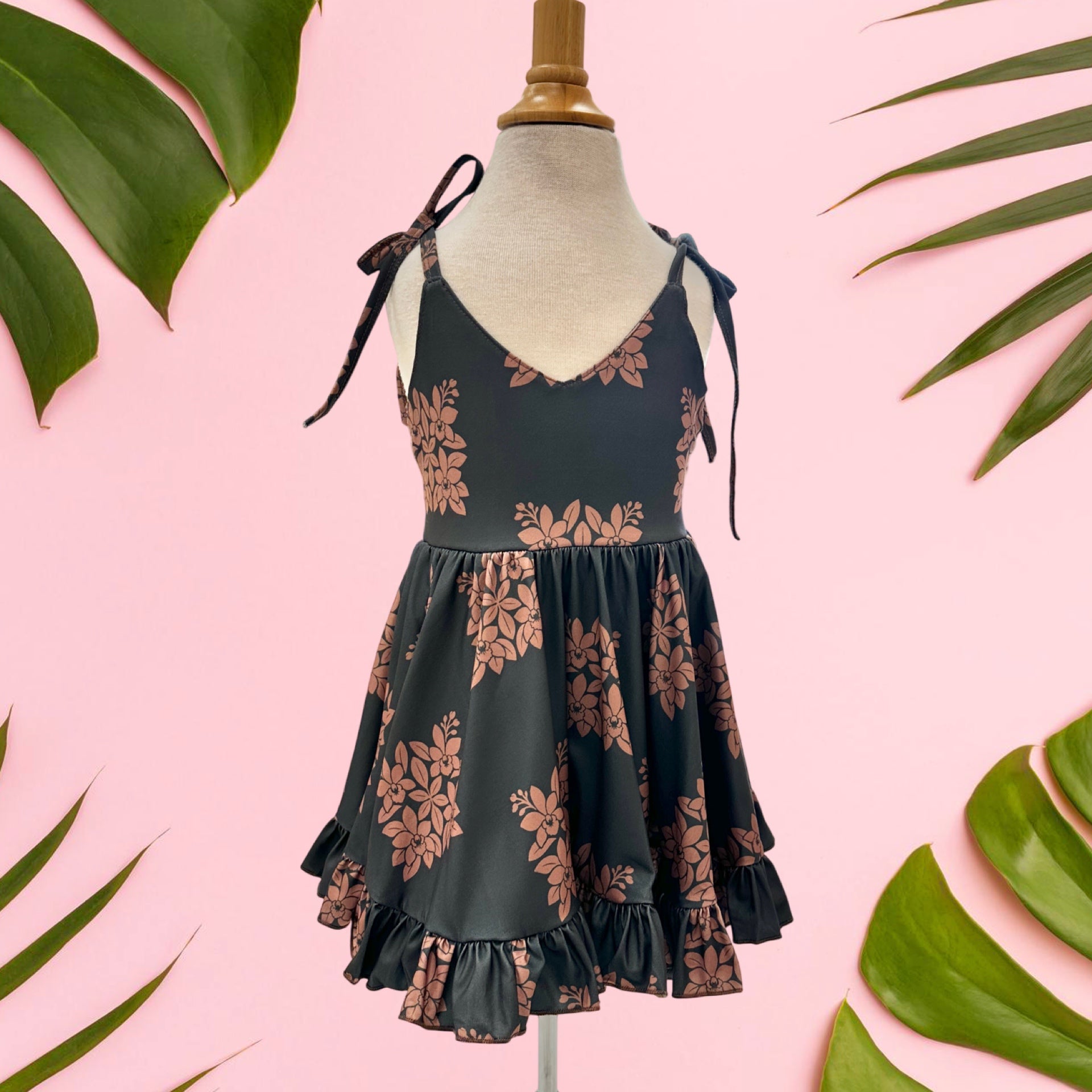 Midnight | Heirloom Shoulder Tie Dress - Sweet Sweet Honey Hawaii