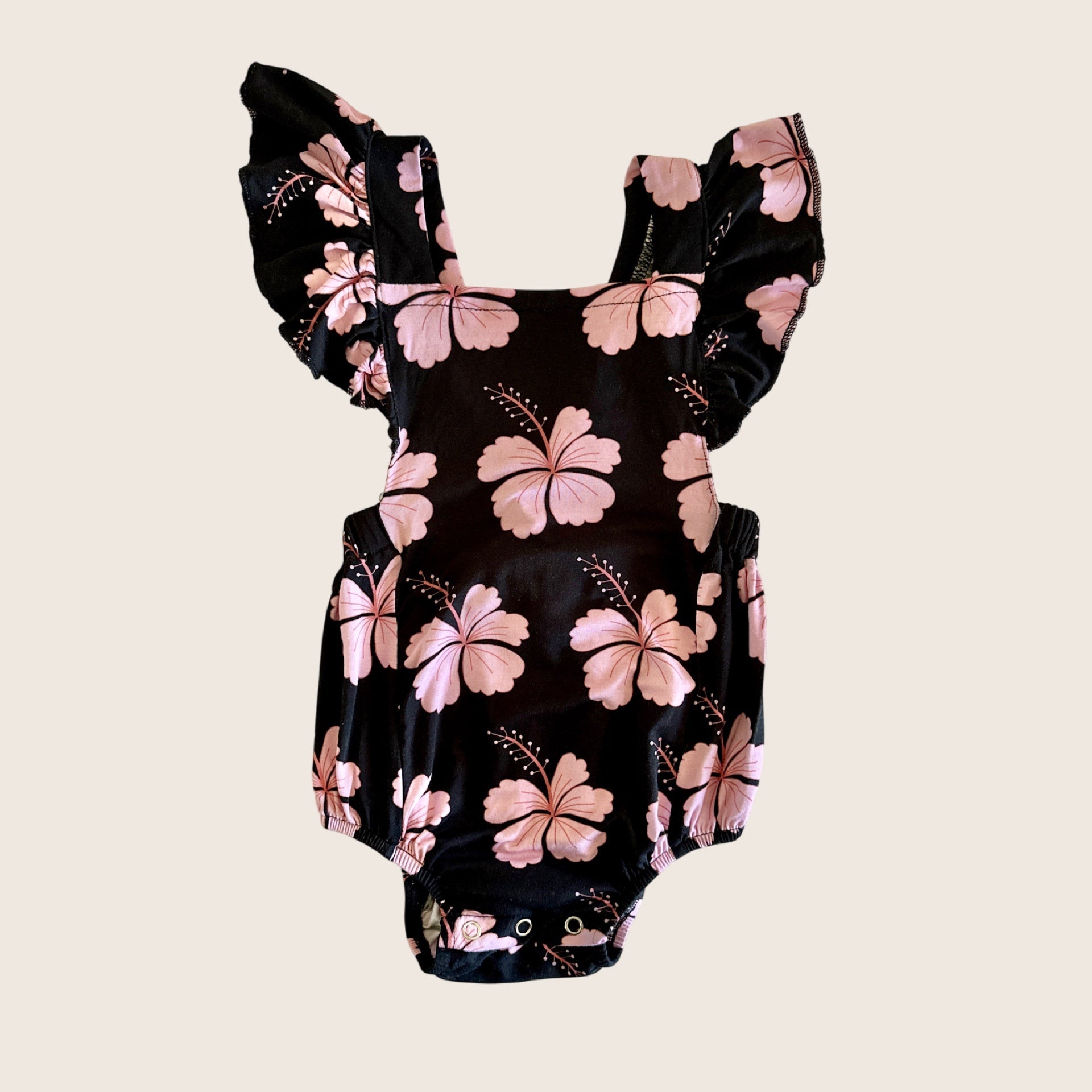 Midnight Hibiscus Flutter Xback Onesie - Sweet Sweet Honey Hawaii