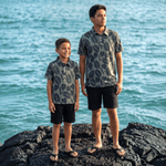 Sage Palm collared shirt - Sweet Sweet Honey Hawaii