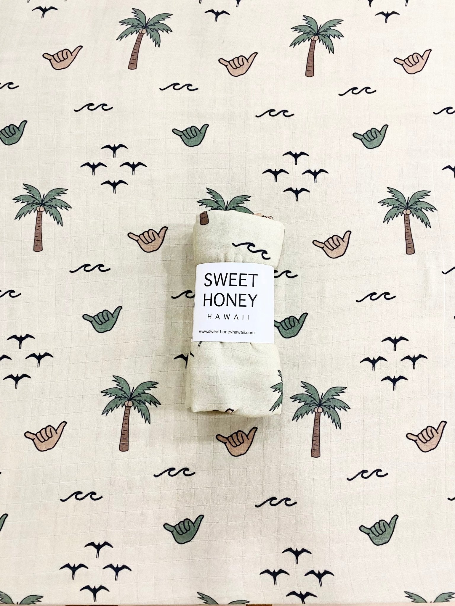 Westside sage Swaddle Blanket - Sweet Sweet Honey Hawaii