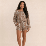 Women's Brown Orchid Shorts - Sweet Sweet Honey Hawaii