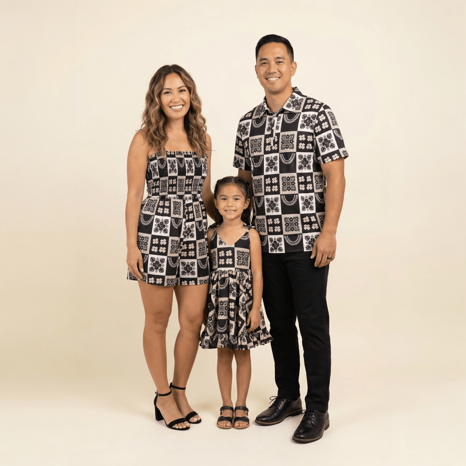 Women's Ho'opili Black Quilt Kaia Romper - Sweet Sweet Honey Hawaii