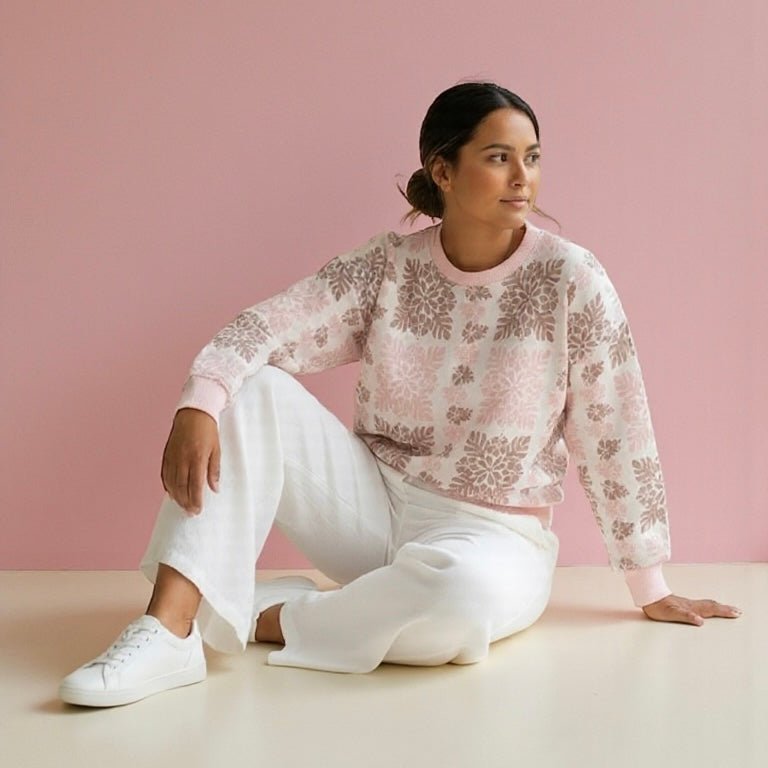 Women's Pink Sands Heirloom Crewneck Sweater - Sweet Sweet Honey Hawaii