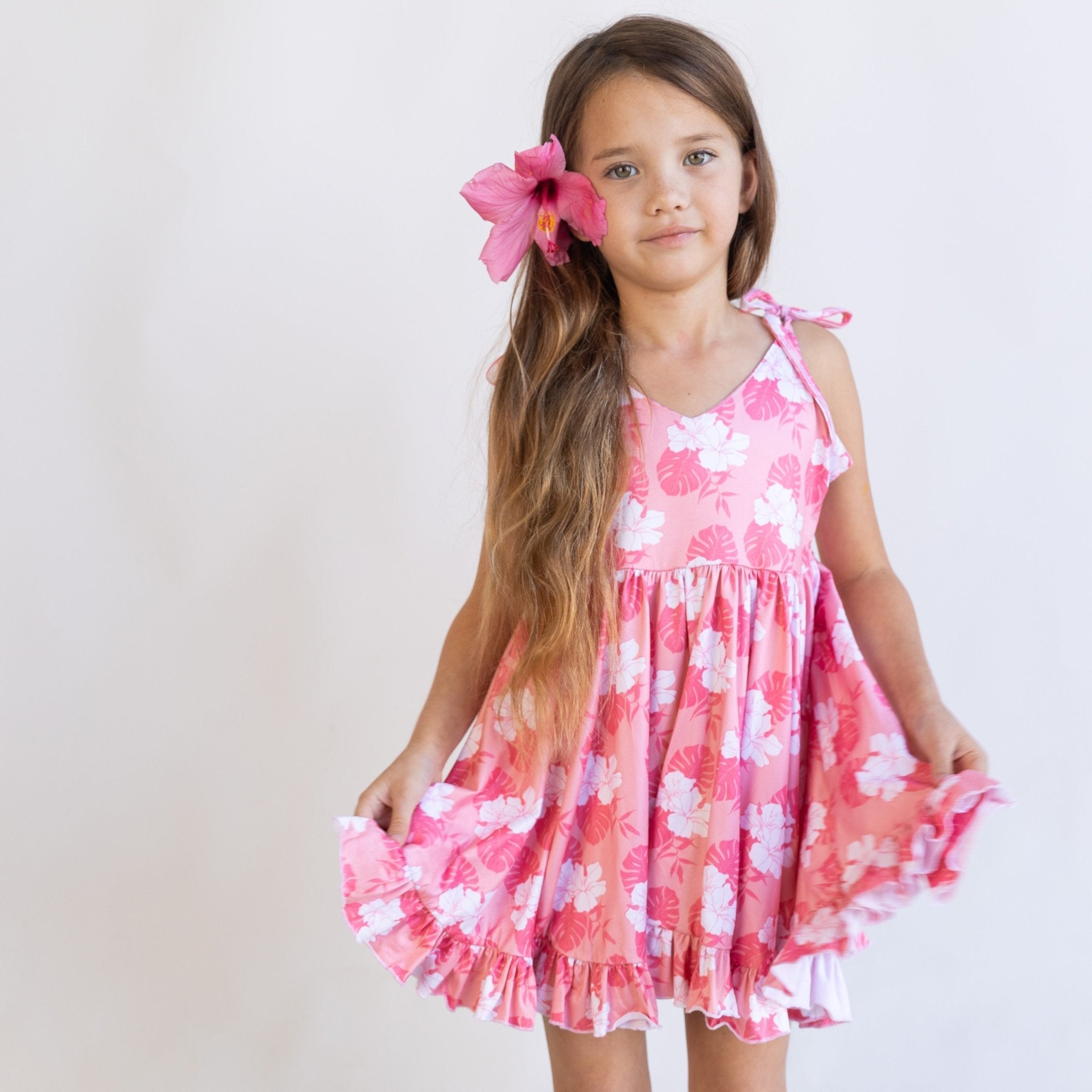 Blush | Heirloom Shoulder Tie Dress - Sweet Sweet Honey Hawaii